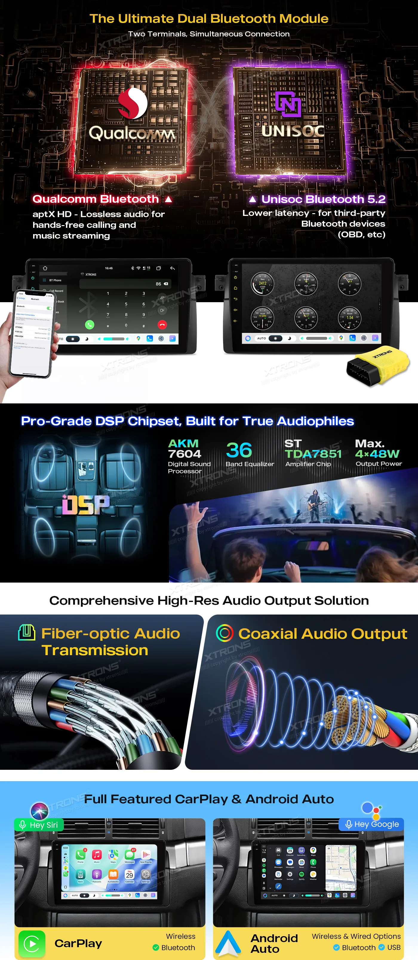 BMW E46 | Rover 75 | Android 14 | 9 inch QLED | 8GB/128GB/8Core | Multimedija Xtrons IMHP9446B