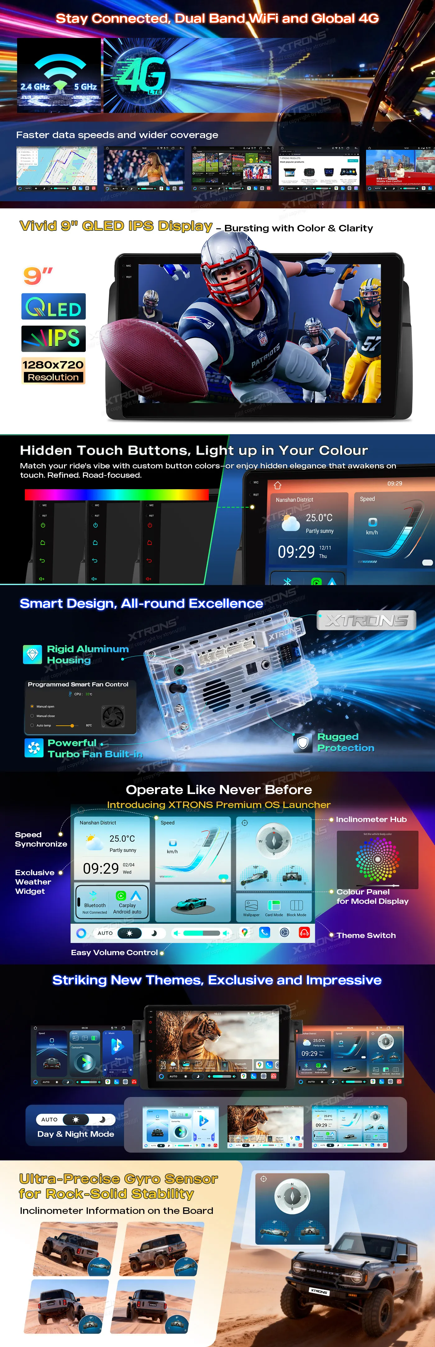 BMW E46 | Rover 75 | Android 14 | 9 inch QLED | 8GB/128GB/8Core | Multimedija Xtrons IMHP9446B