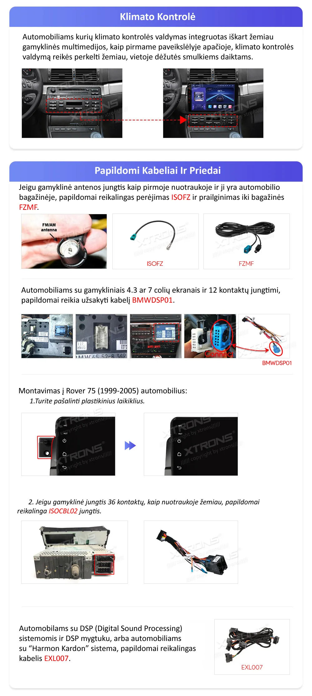 BMW E46 | Rover 75 | Android 14 | 9 inch QLED | 8GB/128GB/8Core | Multimedija Xtrons IMHP9446B