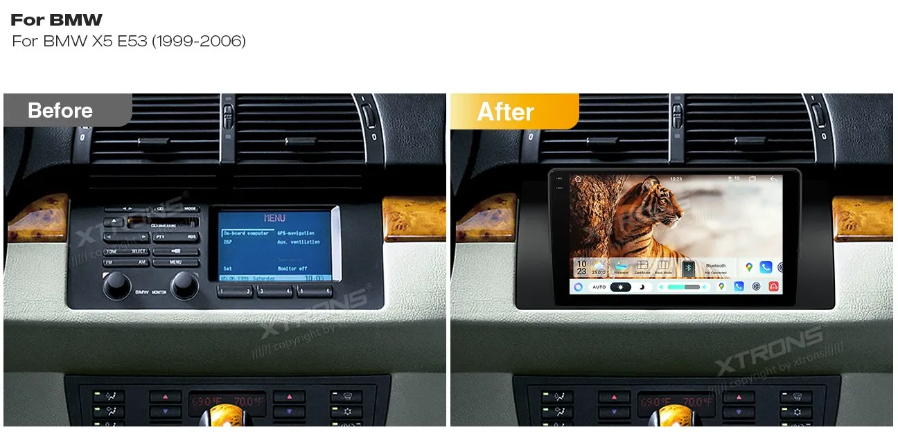 BMW X5 E53 | Android OS | 7 inch | 2GB/64GB/8Core | Multimedija Xtrons IDS7053BL