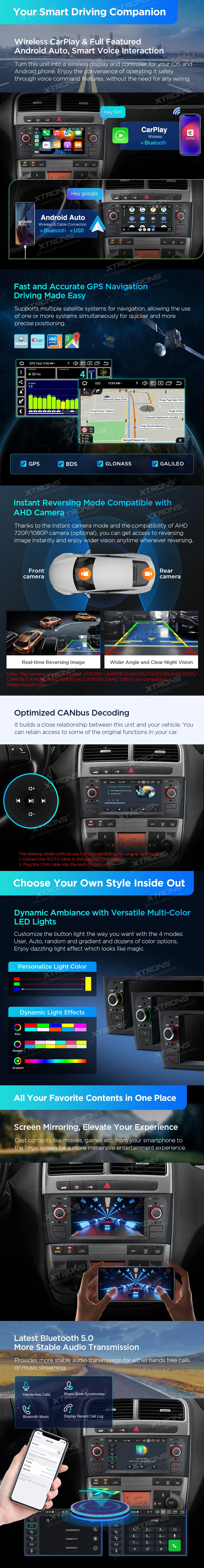 Fiat Grande Punto / Linea 2005-2011 | Android 14 | 6.2 inch | 4GB/64GB/8Core| Multimedija Xtrons PX64PTFLGS
