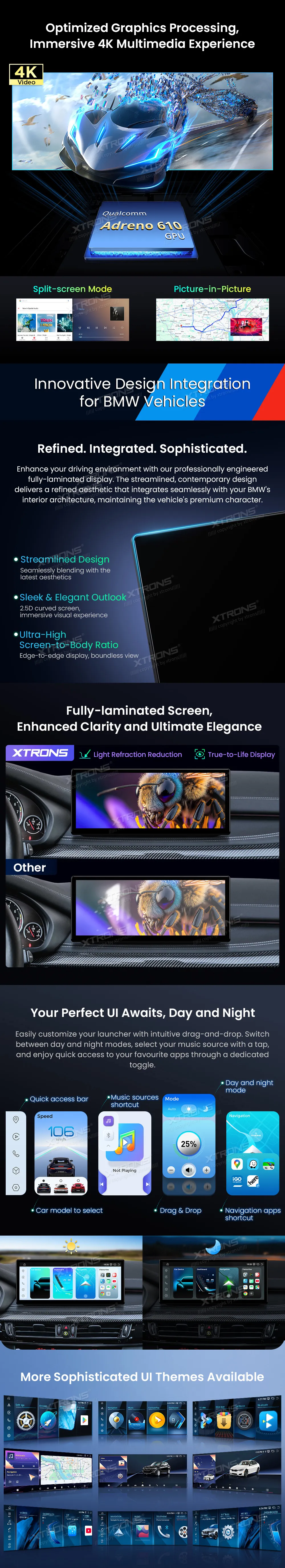 BMW X5 F15 / X6 F16 EVO | Android 14 | 12.3 inch | 8GB/256GB/8Core Snapdragon 685 | Multimedija Xtrons QWBX24EVB12X5N