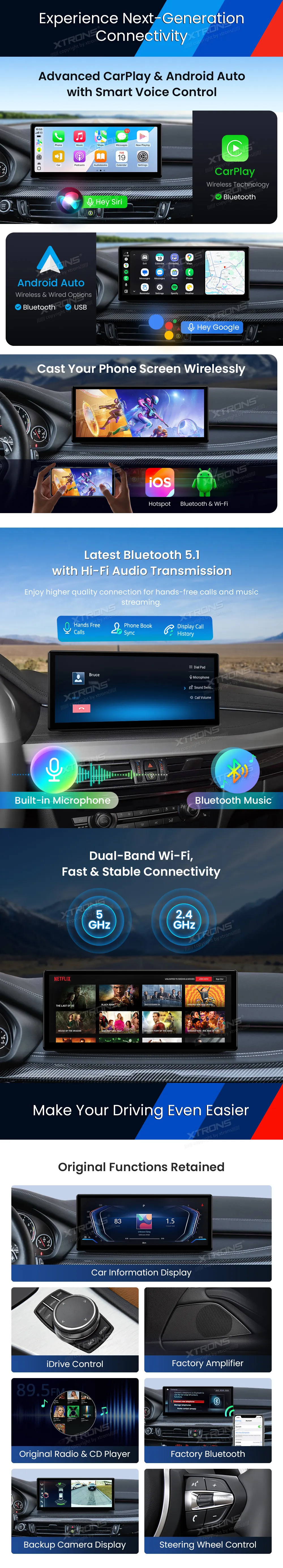 BMW X5 F15 / X6 F16 EVO | Android 14 | 12.3 inch | 8GB/256GB/8Core Snapdragon 685 | Multimedija Xtrons QWBX24EVB12X5N