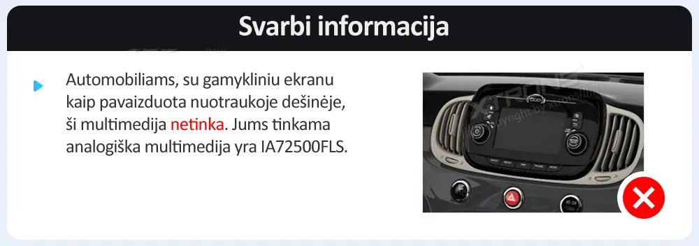 Fiat 500 2007-2015 | Android 14 | 7 inch | 4GB/64GB/8Core | Multimedija Xtrons PX7450FCLGS