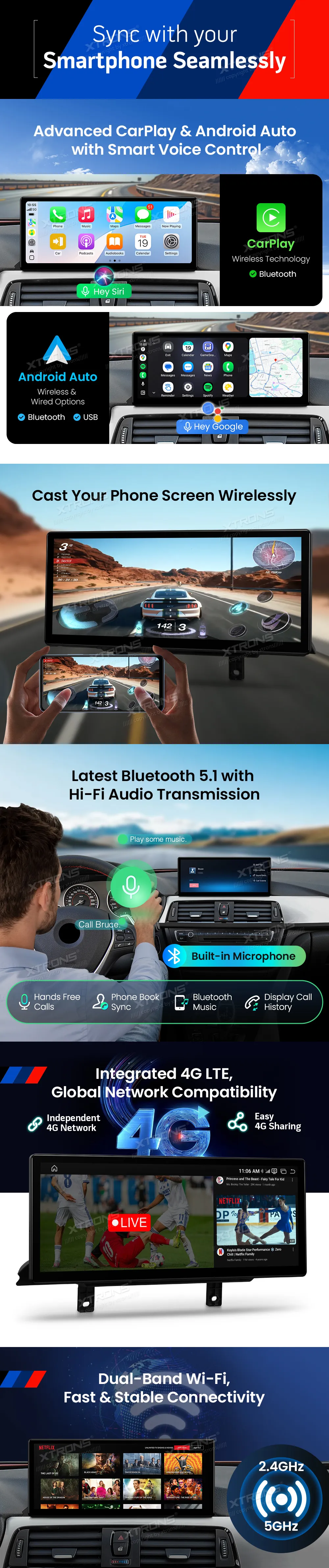 BMW 3/4 Serija 2013-2016 NBT | Android OS | 12.3 inch | 8GB/128GB/8Core Snapdragon 662 | Multimedija Xtrons QBBHW24THNBL