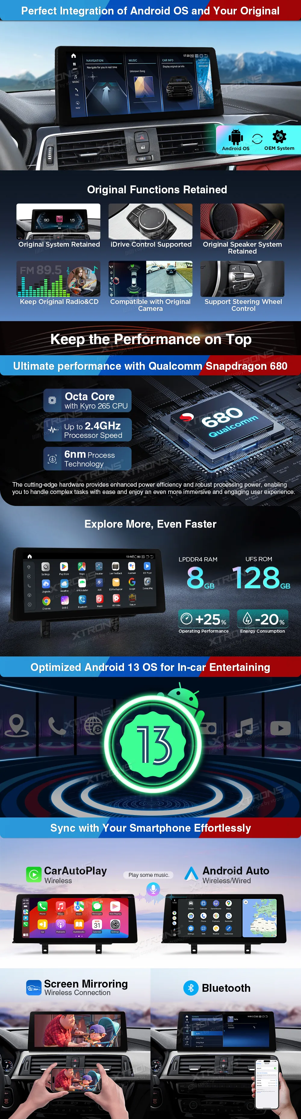 BMW 3/4 Serija nuo 2018 EVO | Android 14 | 12.3 inch | 8GB/128GB/8Core Snapdragon 680 | Multimedija Xtrons QGB24EVB12THL