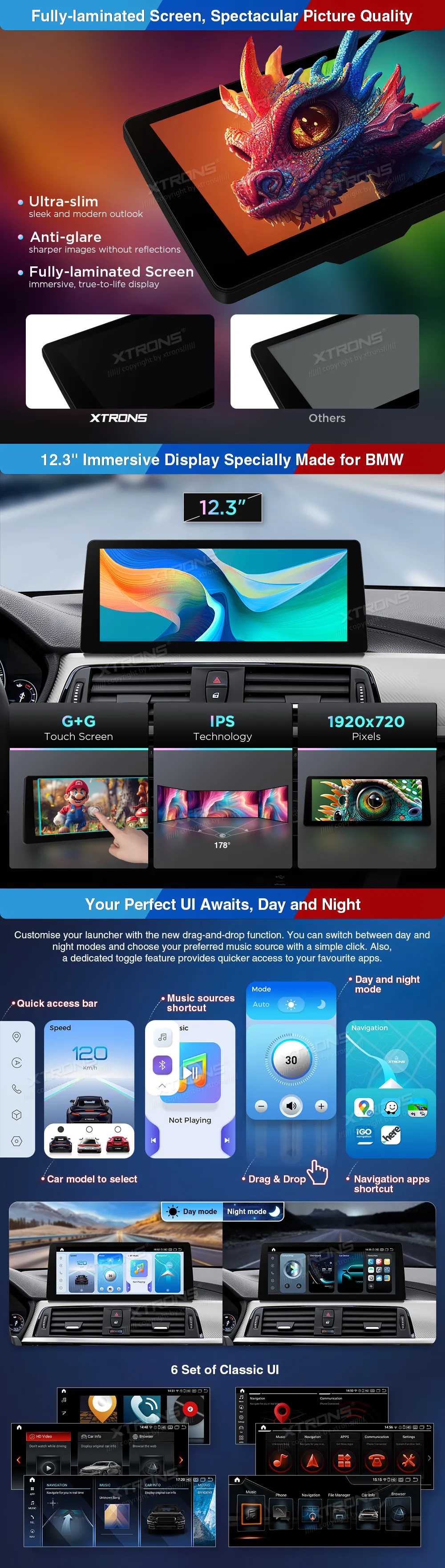 BMW 3/4 Serija nuo 2018 EVO | Android 14 | 12.3 inch | 8GB/128GB/8Core Snapdragon 680 | Multimedija Xtrons QGB24EVB12THL