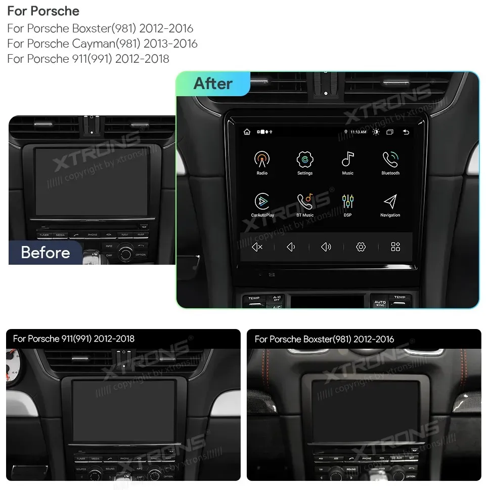 Porsche 911/Cayman/Boxster PCM 3.1 | Android OS | 8.4 inch | 4GB/128GB/8Core | Multimedija Xtrons IAH84BSTPT