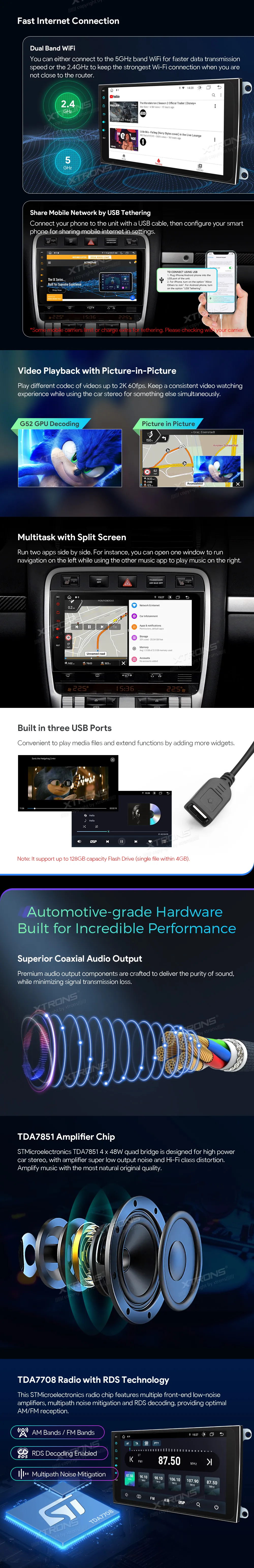 Porsche Cayenne 2003-2010 | Android OS | 8 inch | 4GB/128GB/8Core | Multimedija Xtrons IAH94CYPL