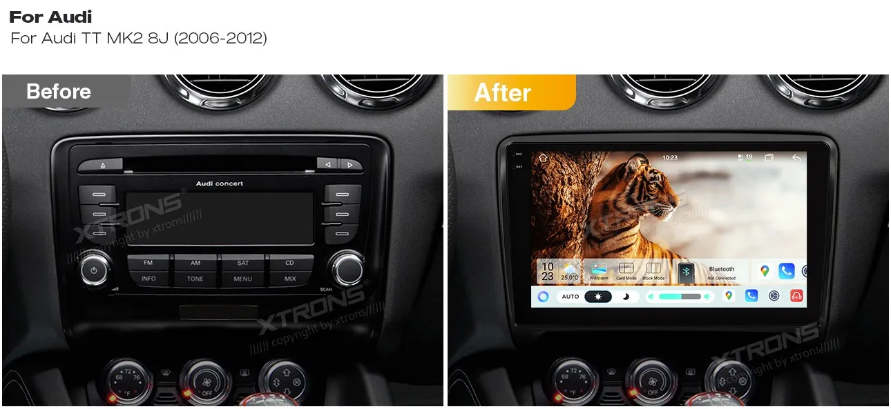 Audi TT 2006-2012| Android 14 | 9inch QLED | 4GB/128GB/8Core| Multimedija Xtrons IMHP94TTA