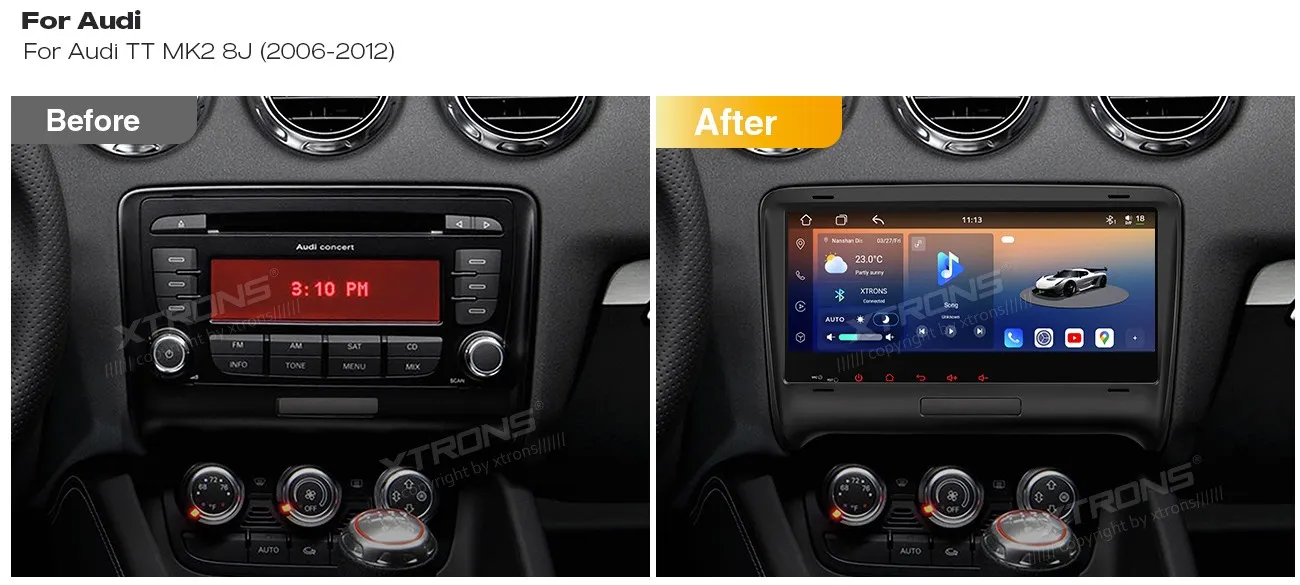 Audi TT 2006-2012| Android 14 | 8.8 inch QLED | 4GB/64GB/8Core| Multimedija Xtrons IM84TTAH