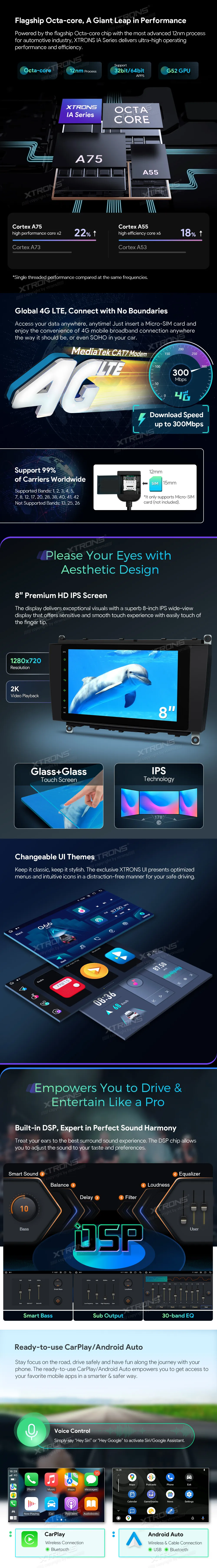 MB CLK A209 / C209 | Android 14 | 8 inch | 4GB/128GB/8Core | Multimedija Xtrons IAH84M209SL