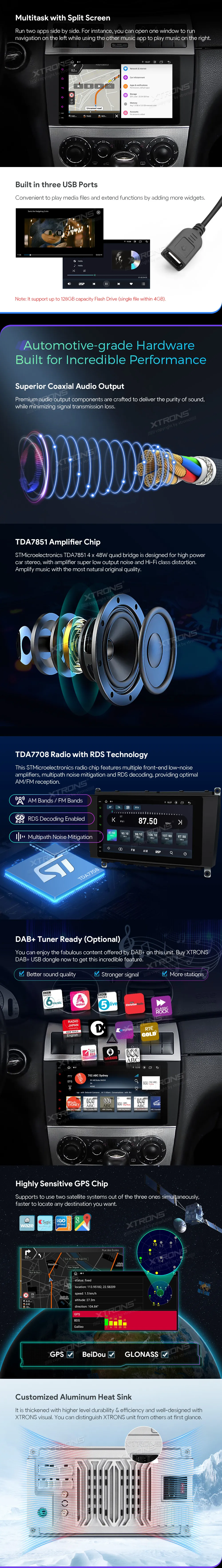 MB CLK A209 / C209 | Android 14 | 8 inch | 4GB/128GB/8Core | Multimedija Xtrons IAH84M209SL