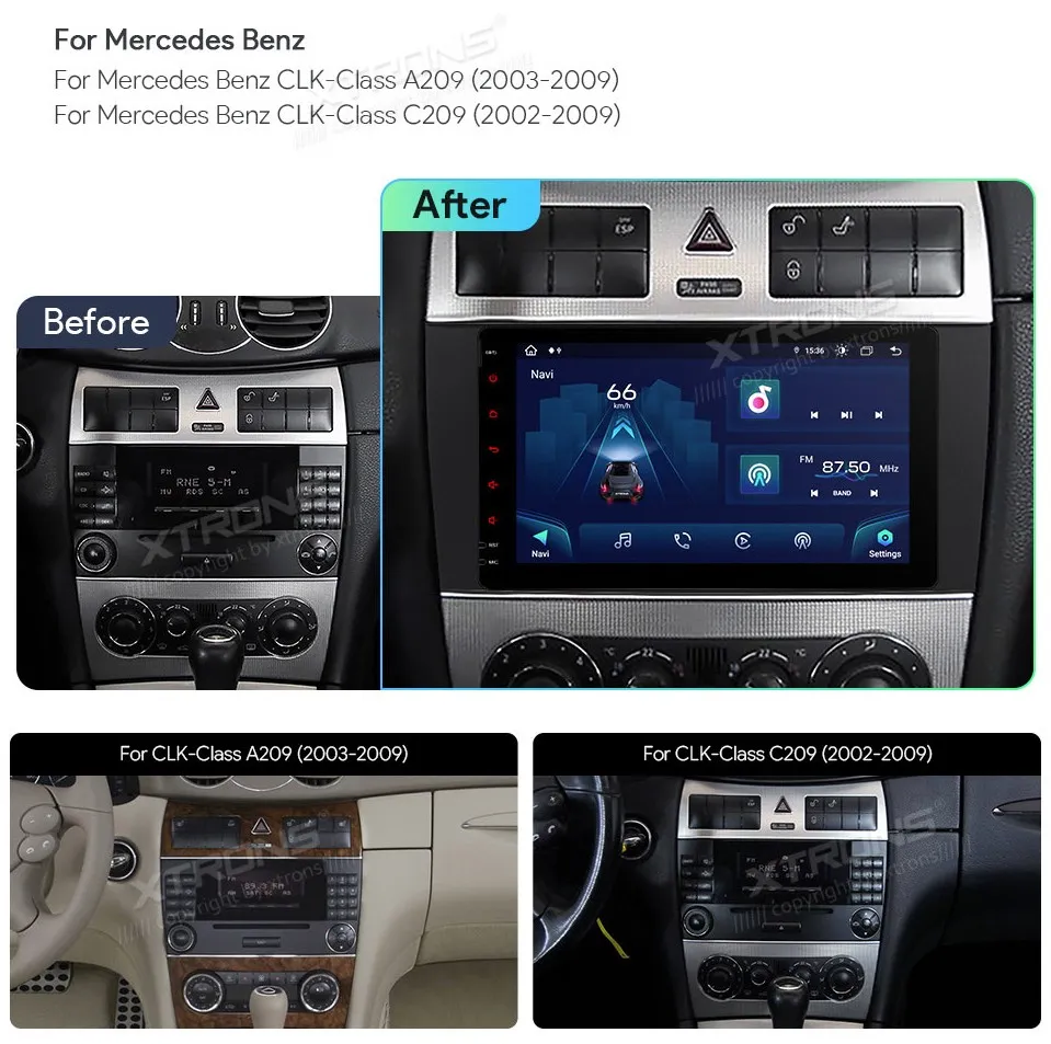 MB CLK A209 / C209 | Android 14 | 8 inch | 4GB/128GB/8Core | Multimedija Xtrons IAH84M209SL