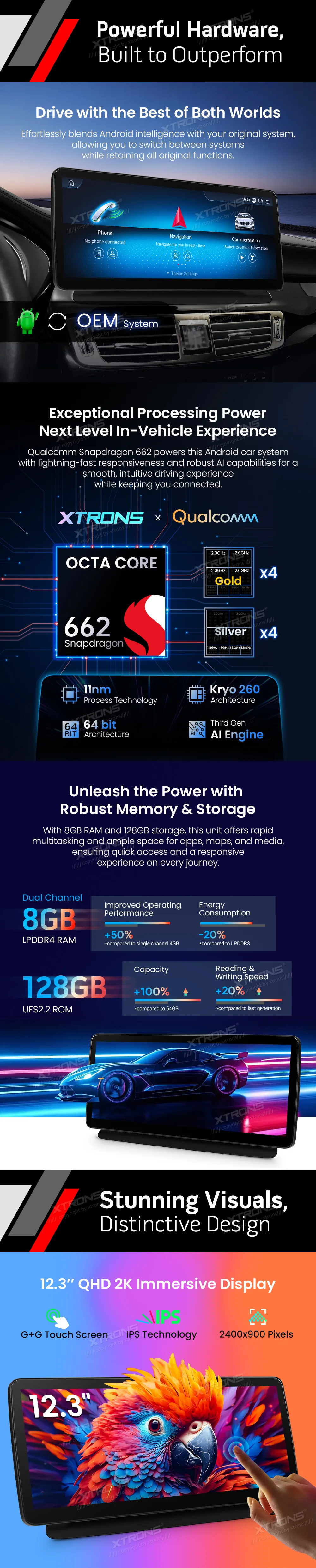 MB CLS C218/W218 NTG 4.0 | Android OS | 12.3 inch | 8GB/128GB/8Core Snapdragon 662 | Multimedija Xtrons QBMH2440M12CLS