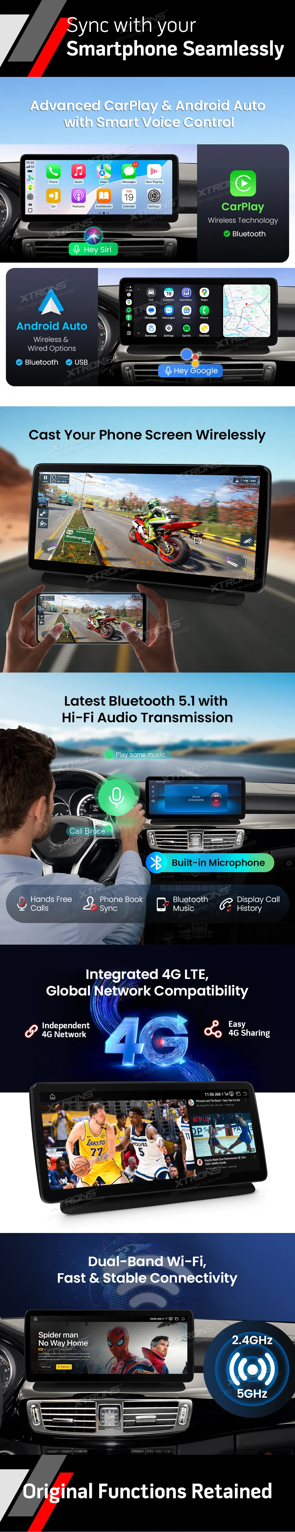 MB CLS C218/W218 NTG 4.0 | Android OS | 12.3 inch | 8GB/128GB/8Core Snapdragon 662 | Multimedija Xtrons QBMH2440M12CLS