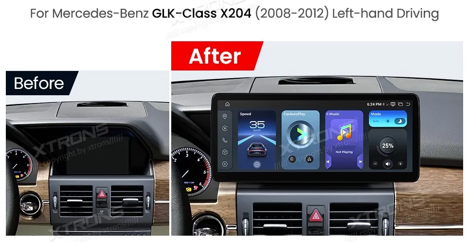 MB CLK X204 NTG 4.0 | Android OS | 12.3 inch | 8GB/128GB/8Core Snapdragon 662 | Multimedija Xtrons QBMH2440M12GLK40L