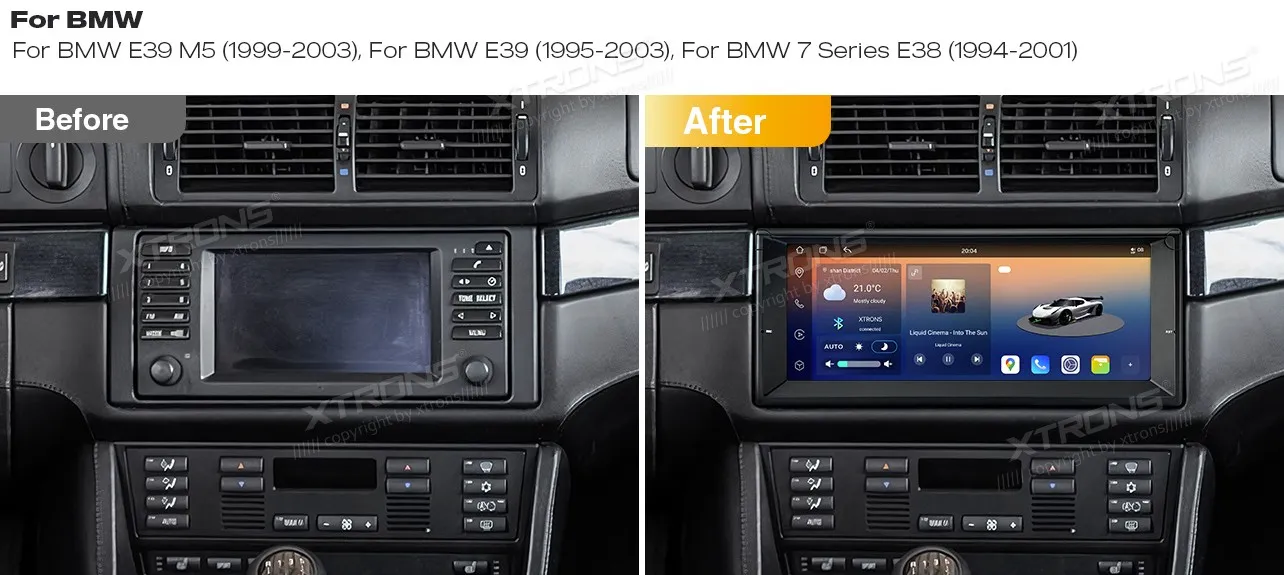 BMW E39 / E38 | Android 14 | 10.25 inch QLED | 4GB/64GB/8Core | Multimedija Xtrons IM1439BH