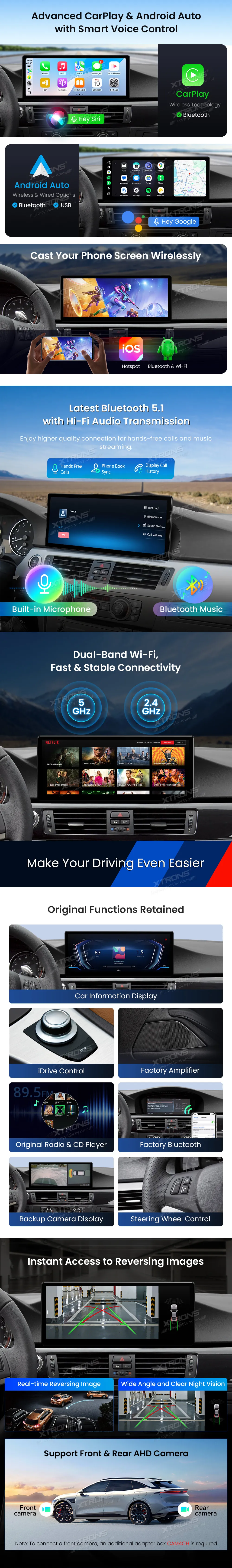 BMW E90 E91 E92 E93 CCC | Android 14 | 12.3 inch | 8GB/128GB/8Core Snapdragon 685| Multimedija Xtrons QWBX24CCB12E92