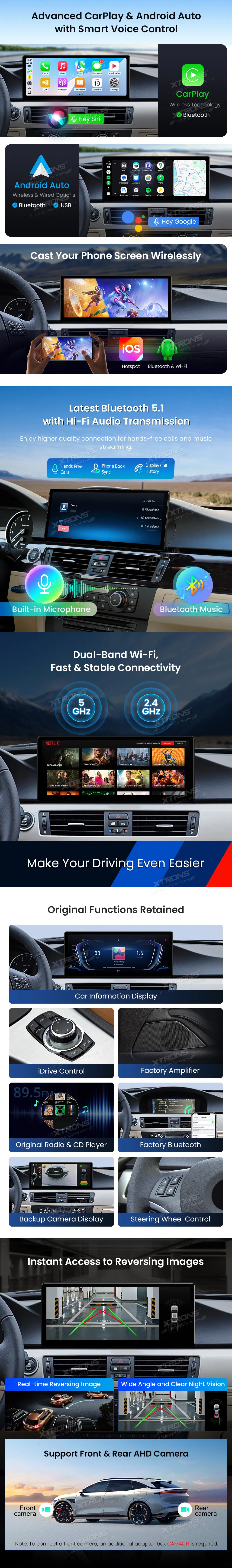 BMW E90 E91 E92 E93 CIC | Android 14 | 12.3 inch | 8GB/256GB/8Core Snapdragon 685| Multimedija Xtrons QWBX24CIB12E92
