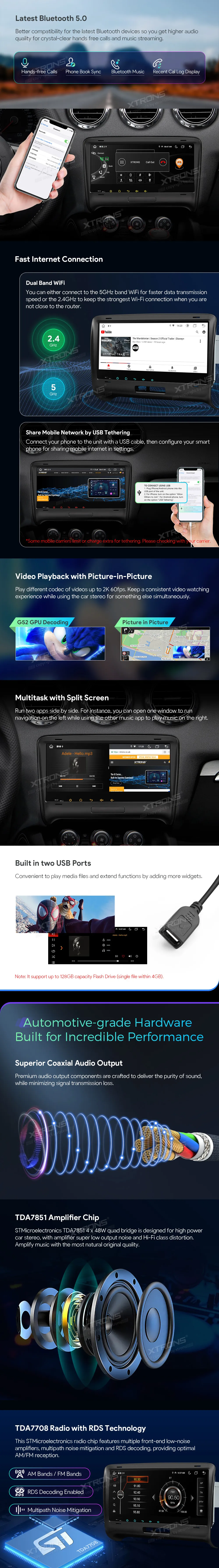 Audi TT MK2 2006-2012| Android 13 | 8.8 inch | 4GB/64GB/8Core| Multimedija Xtrons IA82ATTLHS