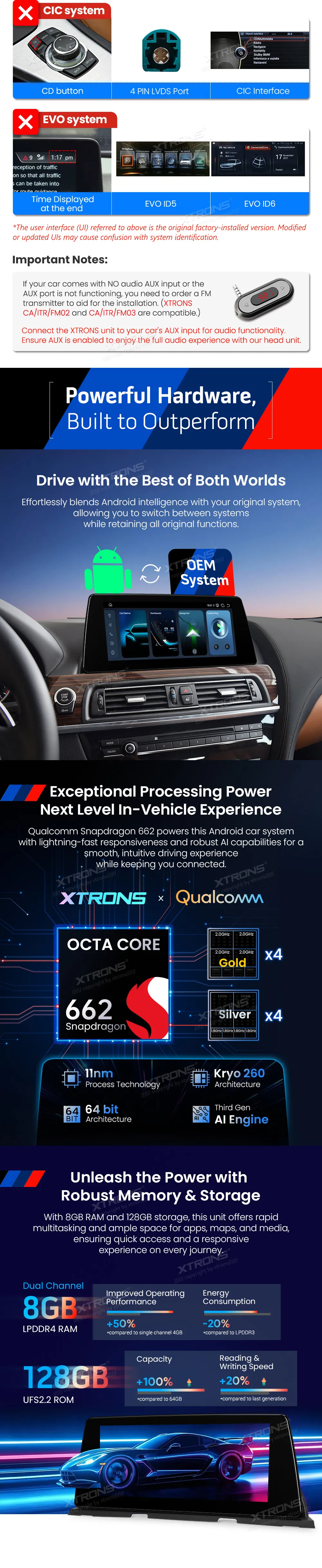 BMW 6 F06 / F12 / F13 NBT | Android OS | 10.25 inch | 8GB/128GB/8Core Snapdragon 662 | Multimedija Xtrons QBBH14NB12SX