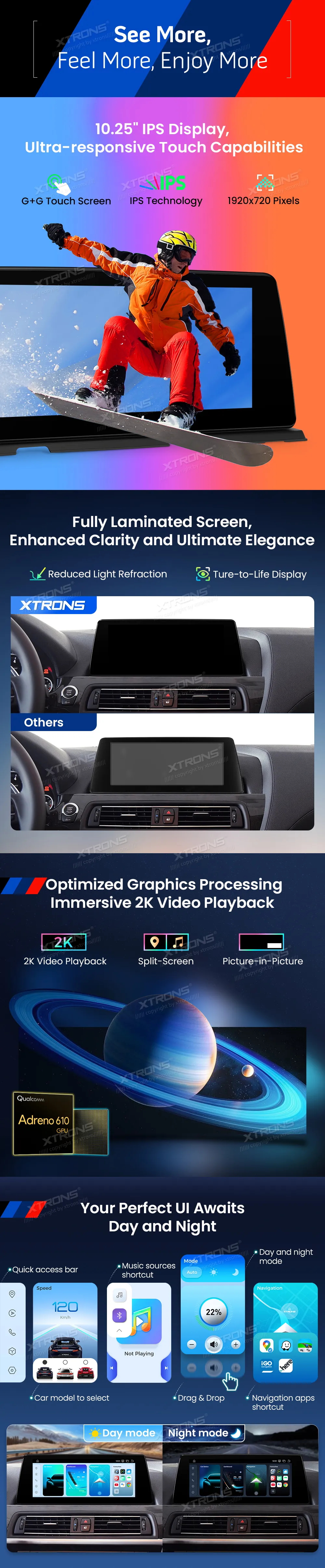 BMW 6 F06 / F12 / F13 NBT | Android OS | 10.25 inch | 8GB/128GB/8Core Snapdragon 662 | Multimedija Xtrons QBBH14NB12SX