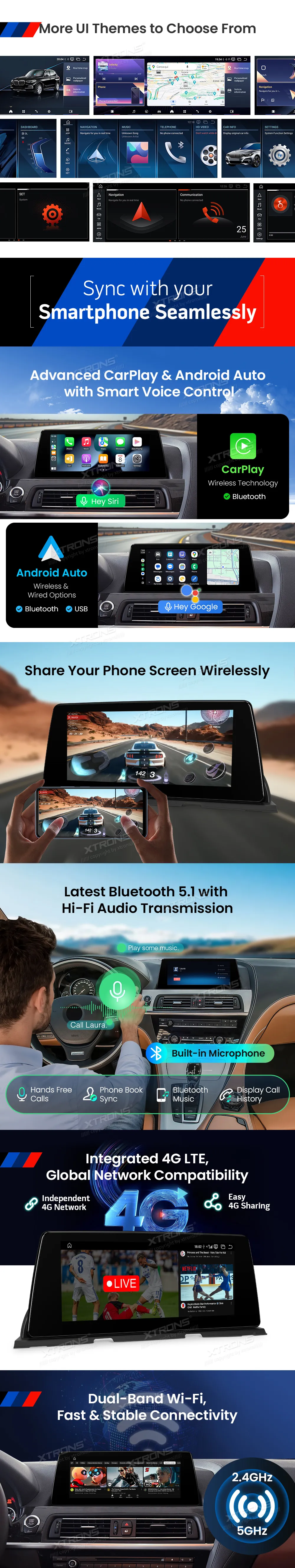 BMW 6 F06 / F12 / F13 NBT | Android OS | 10.25 inch | 8GB/128GB/8Core Snapdragon 662 | Multimedija Xtrons QBBH14NB12SX