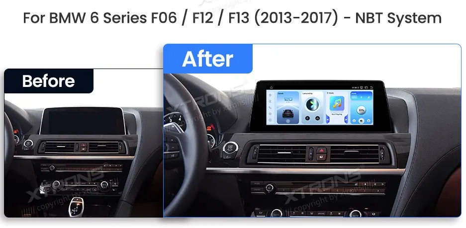 BMW 6 F06 / F12 / F13 NBT | Android OS | 10.25 inch | 8GB/128GB/8Core Snapdragon 662 | Multimedija Xtrons QBBH14NB12SX