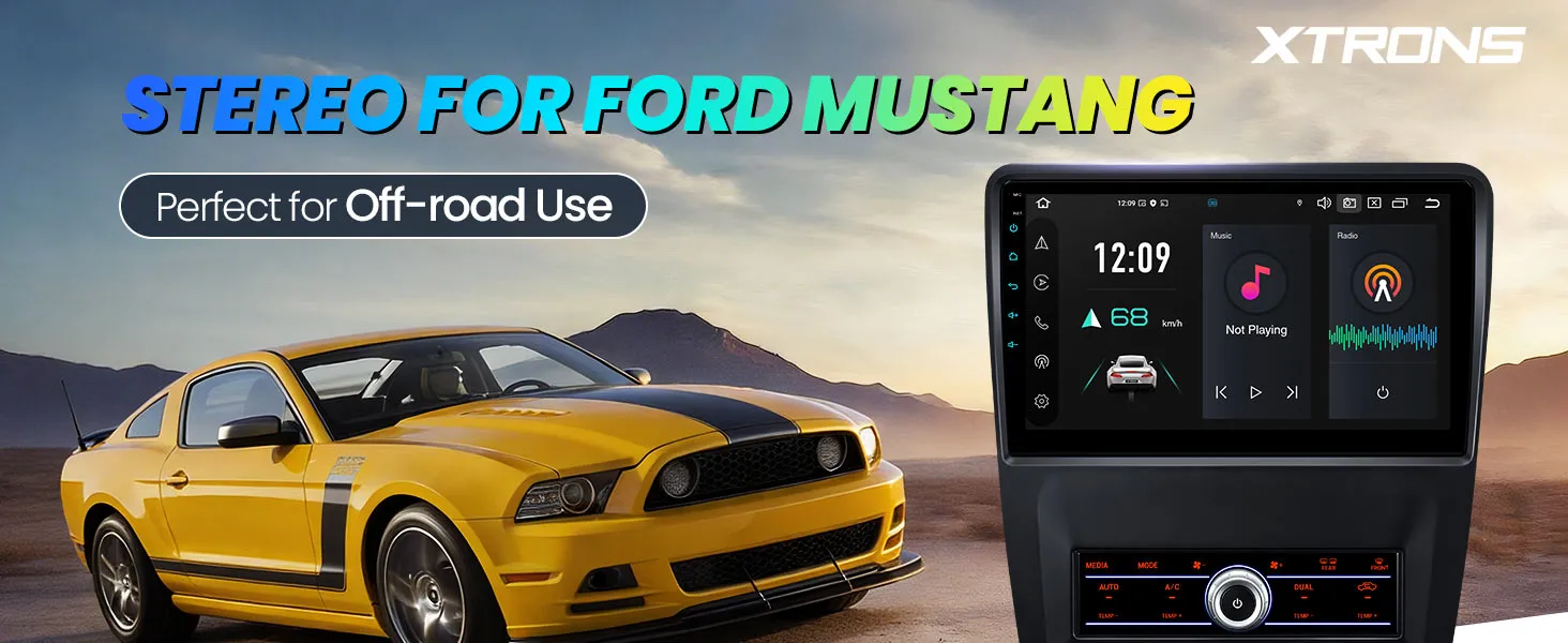Ford Mustang 2010-2014 | 10.1 inch | 4GB/64GB/8 Cores | Android 14 | Multimedija Xtrons PXP14MTFGS
