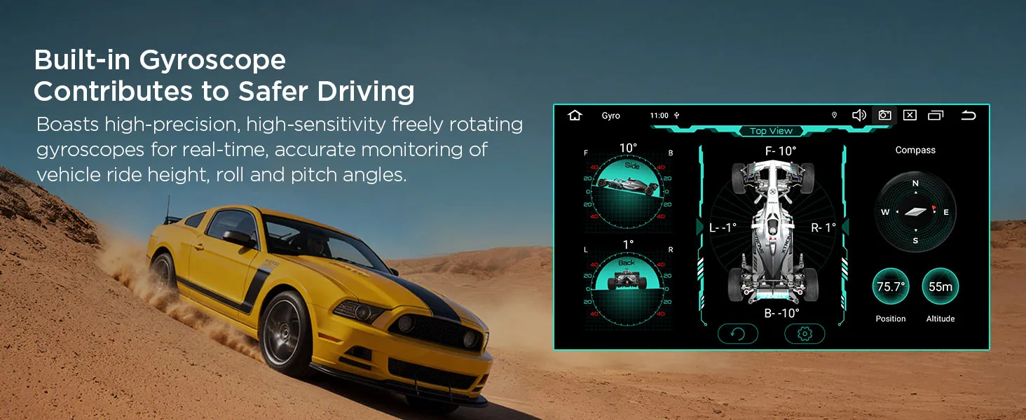 Ford Mustang 2010-2014 | 10.1 inch | 4GB/64GB/8 Cores | Android 14 | Multimedija Xtrons PXP14MTFGS