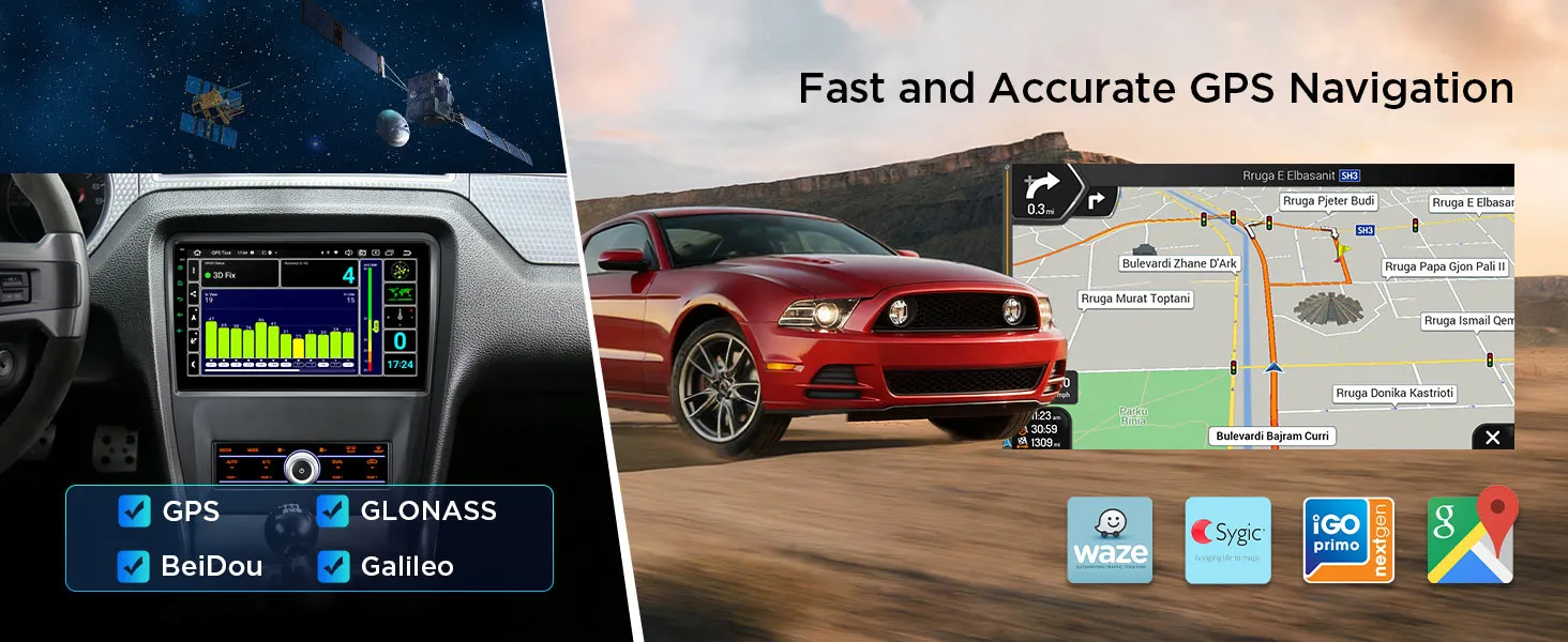 Ford Mustang 2010-2014 | 10.1 inch | 4GB/64GB/8 Cores | Android 14 | Multimedija Xtrons PXP14MTFGS