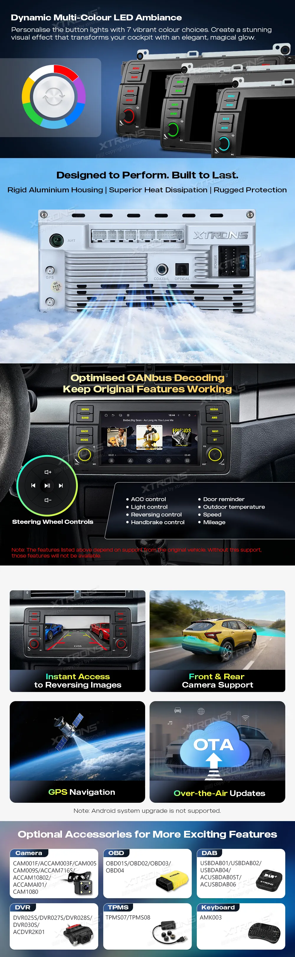 BMW E46 | Rover 75 | Android 15 | 7 inch QLED | 6GB/128GB/8Core | Multimedija Xtrons UAH7546BL