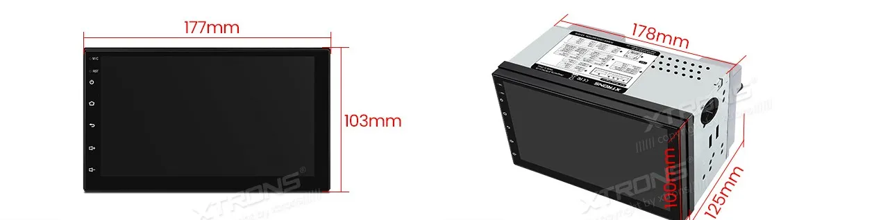 Universali 2-DIN Standarto Multimedija  | Android 15 | 7 inch QLED | 8GB/128GB/8Core | Multimedija Xtrons TIMH700L
