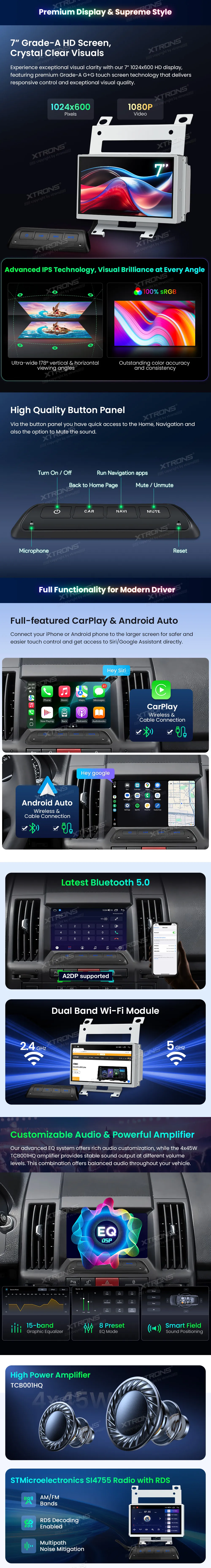 Land Rover Freelander 2 Multimedija  | Android OS | 7 inch | 4GB/64GB/8Core | Multimedija Xtrons ID70DLRL