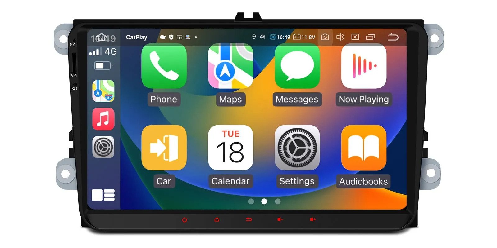 APPLE CARPLAY IR ANDROID AUTO Multimedijoje integruota