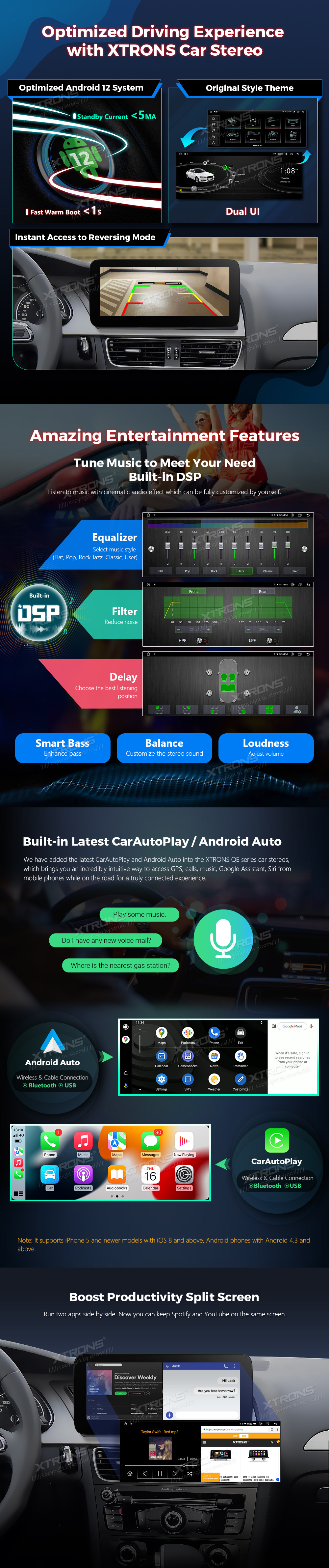 AUDI A4 / A5 ANDROID 12 MULTIMEDIJA (concert/symphony) QEA12UCA12A4L