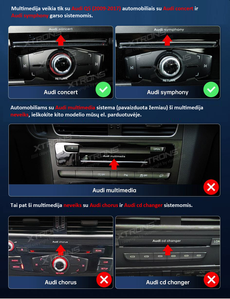 AUDI Q5 10.25 COLIŲ ANDROID 12 MULTIMEDIJA (concert/symphony)