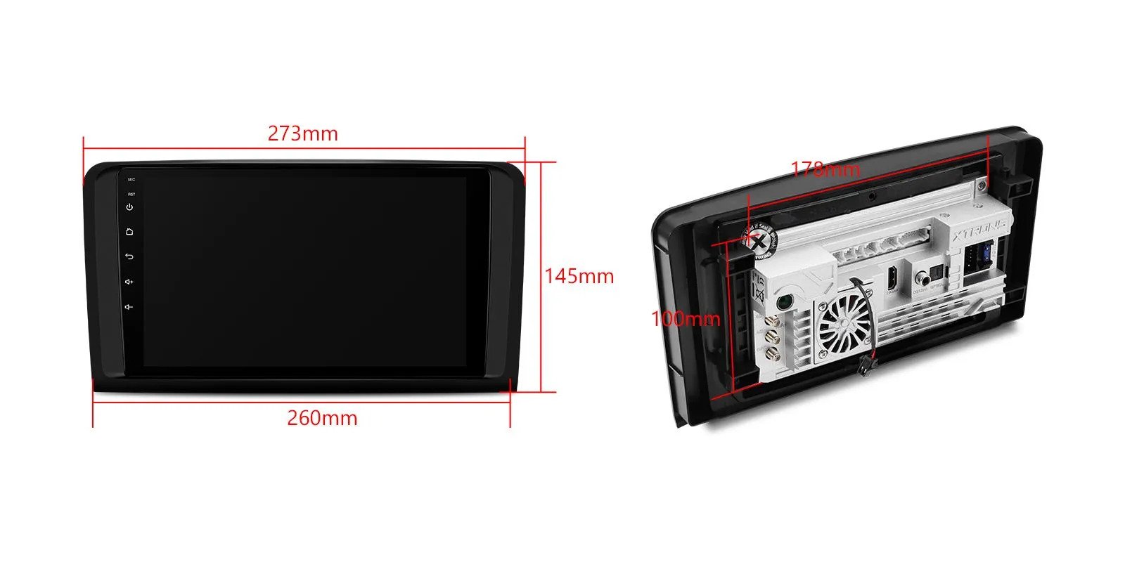 MB ML W164 / GL X164 9 COLIŲ ANDROID 12 MULTIMEDIJA XTRONS IQP92M164P