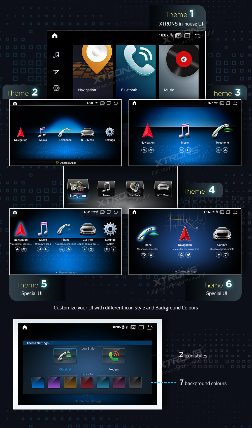 MB A/CLA/GLA/G KLASĖS 8 COLIŲ ANDROID 12 MULTIMEDIJA XTRONS