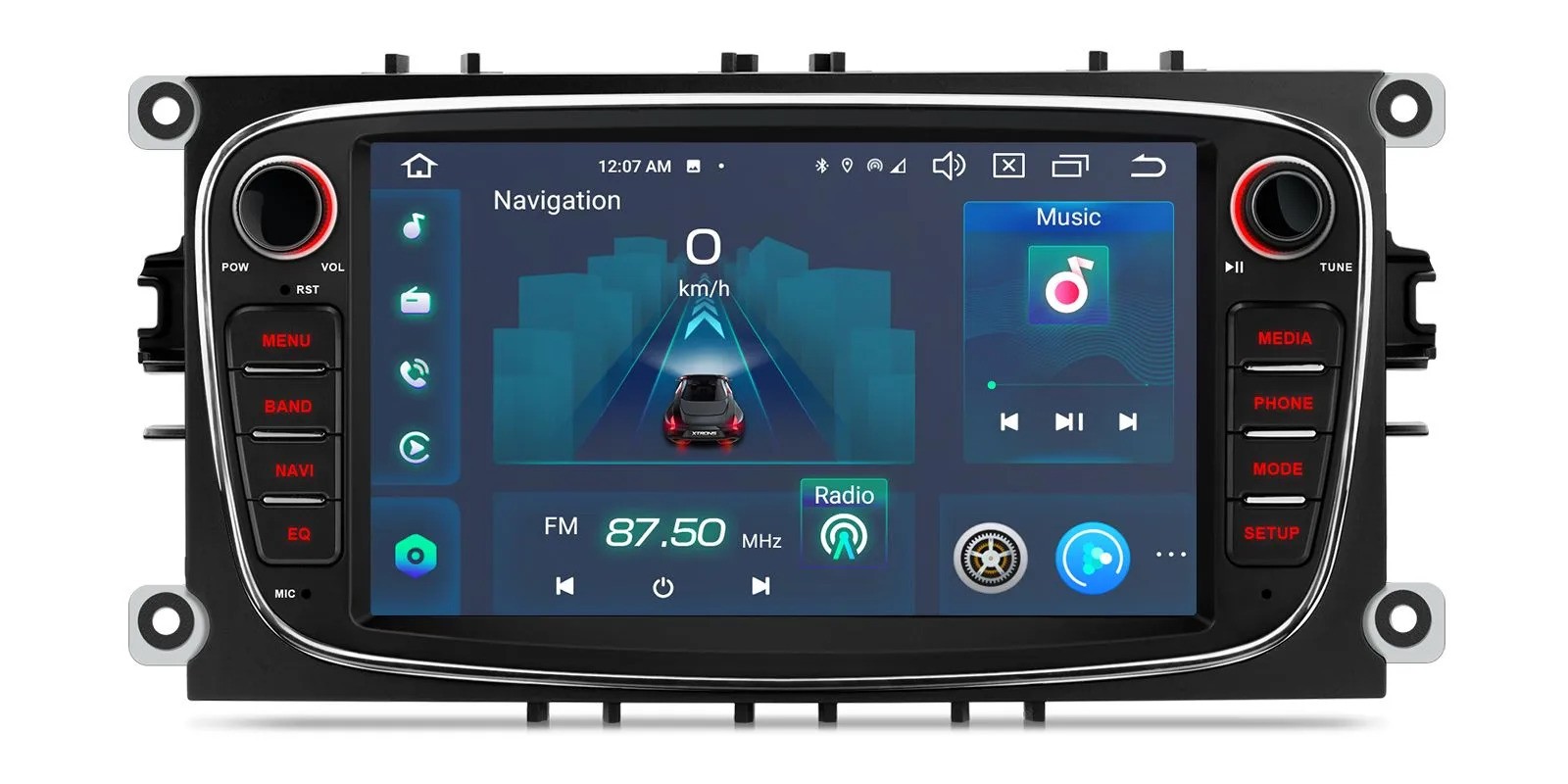 FORD FOCUS/S-MAX/C-MAX/MONDEO/GALAXY 7 COLIŲ ANDROID 13 MULTIMEDIJA PX72FSFBL