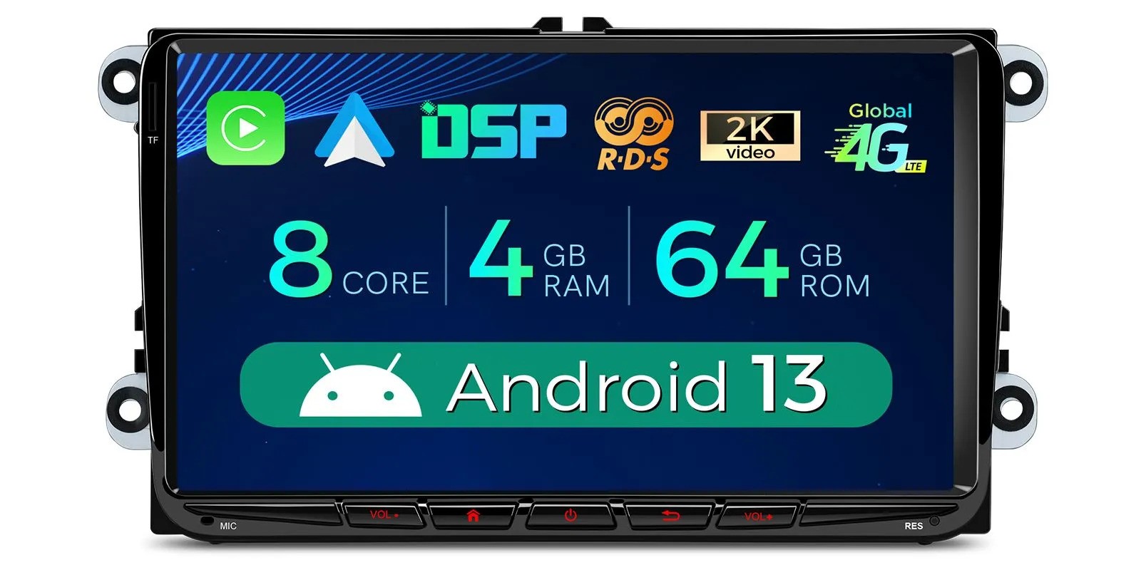 VW / ŠKODA / SEAT 9 COLIŲ ANDROID 13 MULTIMEDIJA PX93MTVL