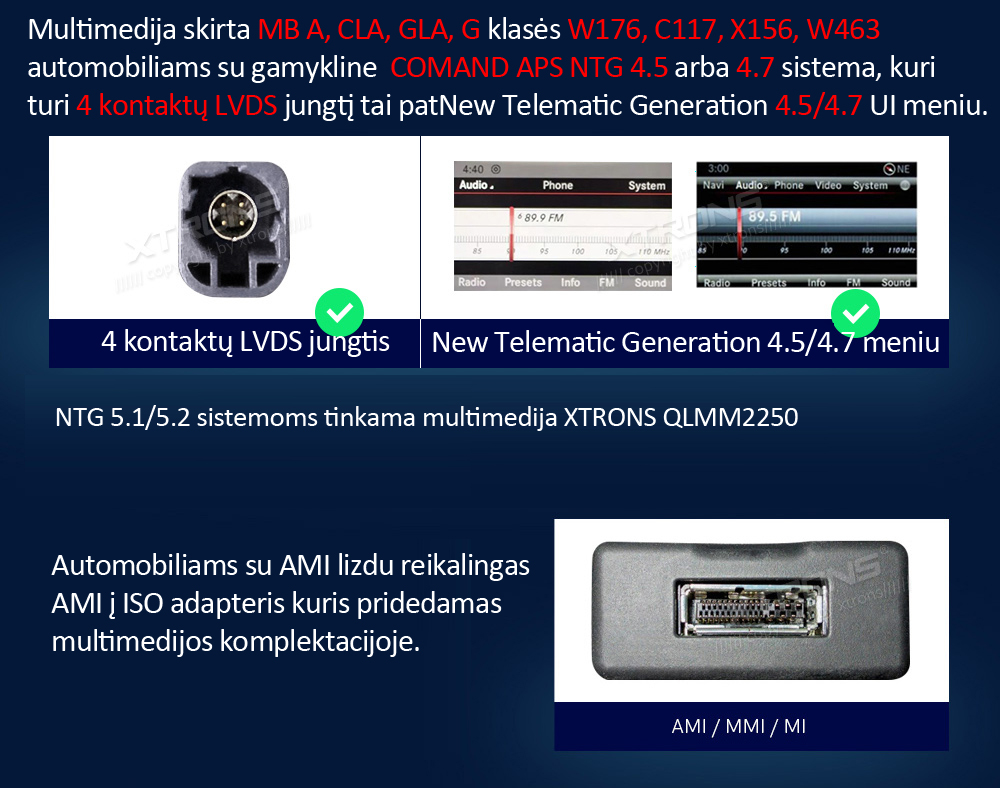 MB A/CLA/GLA/G KLASĖS W176/C117/X156/W463 12.3 COLIO ANDROID 13 MULTIMEDIJA QLM2245