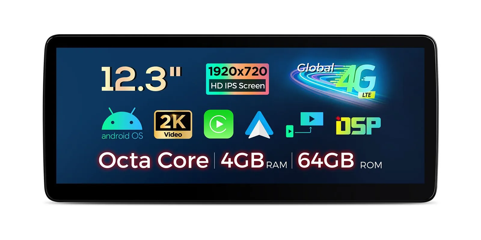 MB ML W166 / GL X166 KLASĖS 12.3 COLIŲ ANDROID 13 MULTIMEDIJA QLM2245M12ML45