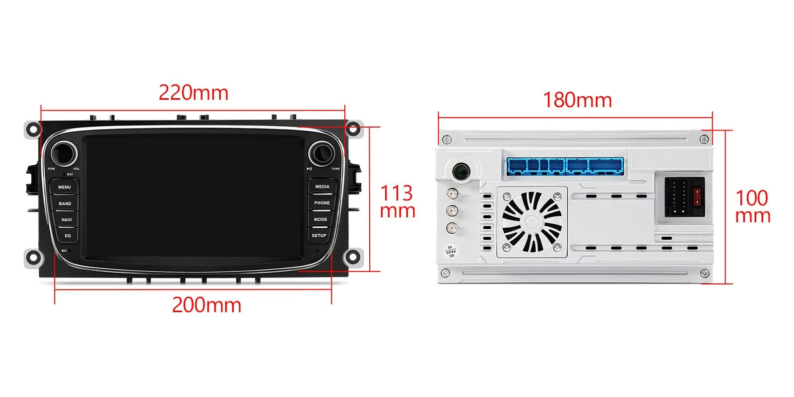 FORD FOCUS/MONDEO/C-MAX/S-MAX/GALAXY 7 COLIŲ ANDROID 13 MULTIMEDIJA PX74FSFBL