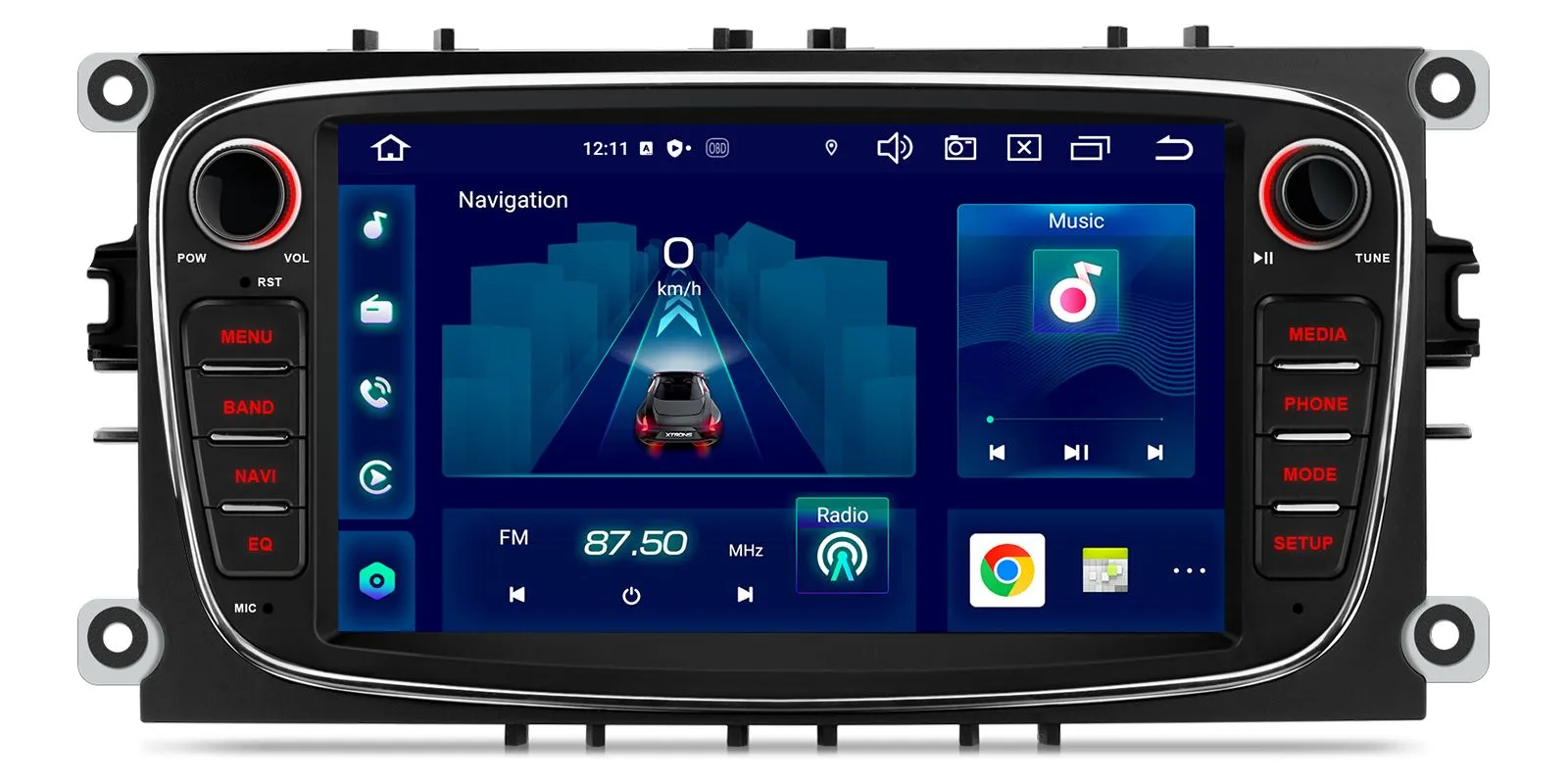 FORD FOCUS/MONDEO/C-MAX/S-MAX/GALAXY 7 COLIŲ ANDROID 13 MULTIMEDIJA PX74FSFBL