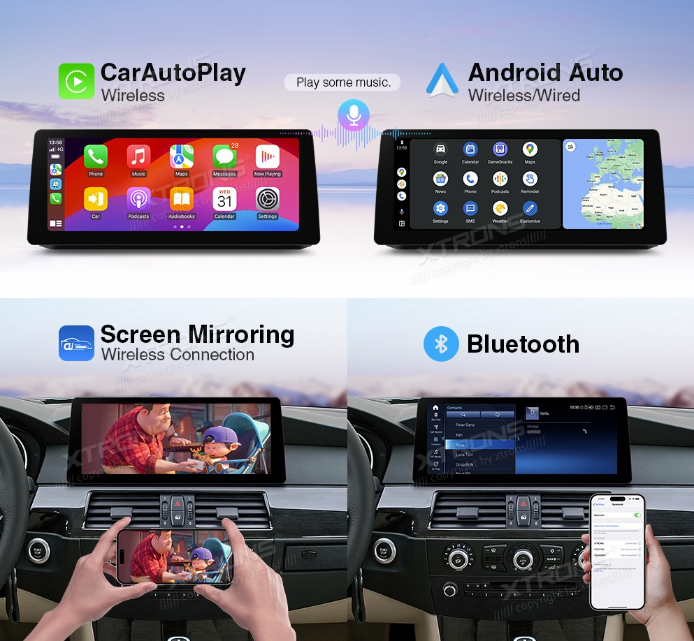 BMW E60/E61 CIC 12.3 colio Snapdragon Android 13 multimedija QGB23CIB12E60