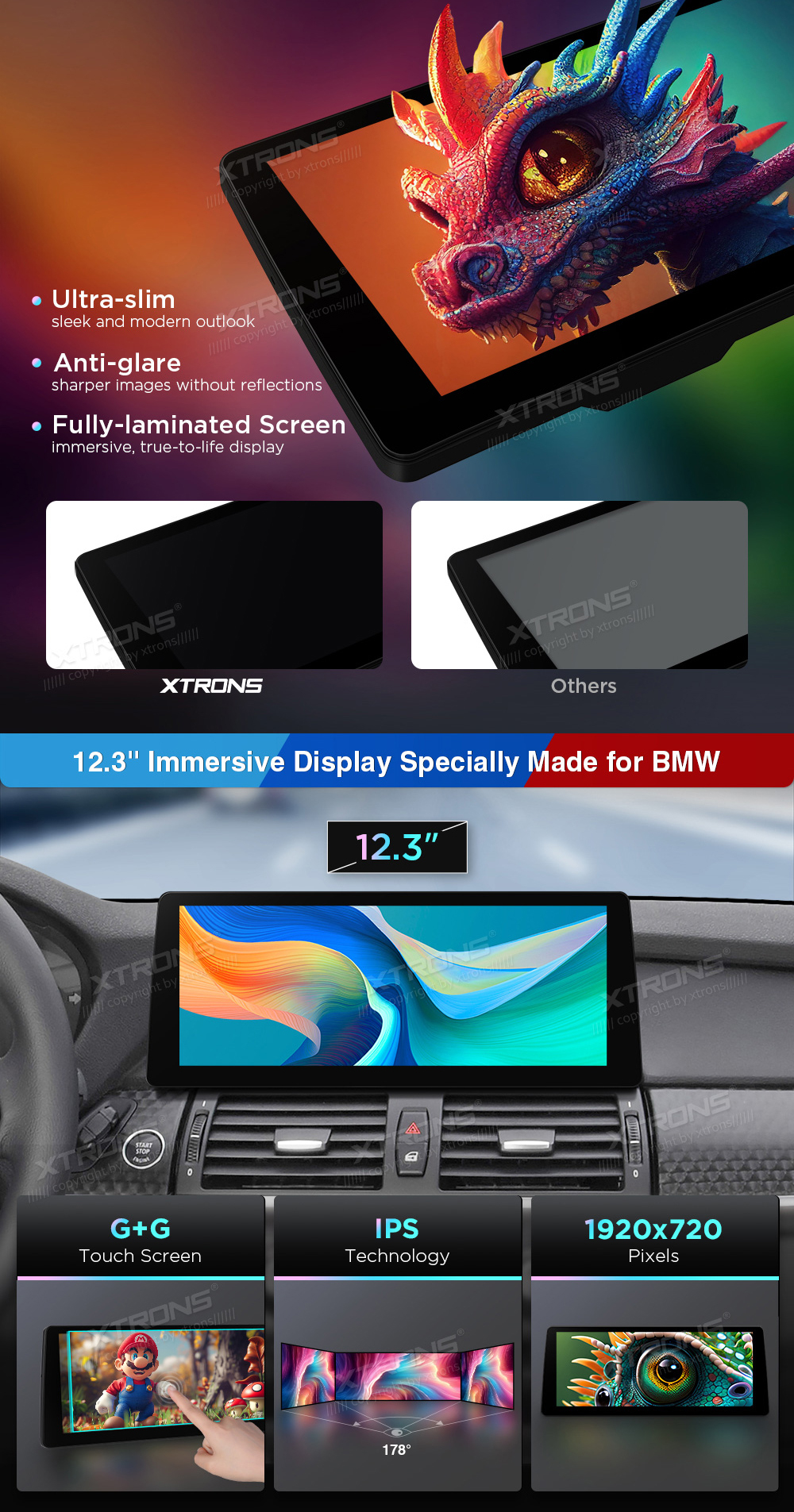 BMW X5 E70 / X6 E71 CCC 12.3 colio Snapdragon Android 13 multimedija QGB23CCB12X5L