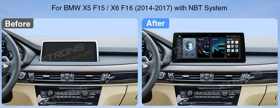 BMW X5 F15 / X6 F16 NBT | Android 14 | 12.3inch | 8GB/128GB/8Core | Multimedija Xtrons QGB24NB12X5N