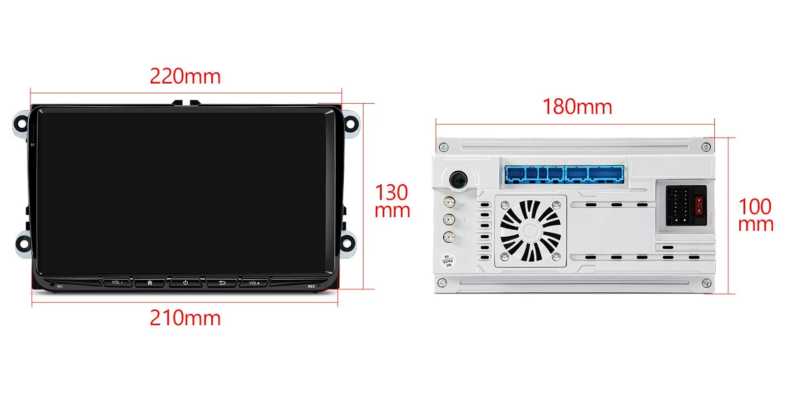 Volkswagen / Škoda / SEAT 9 colių Android 14 multimedija PX94MTVL